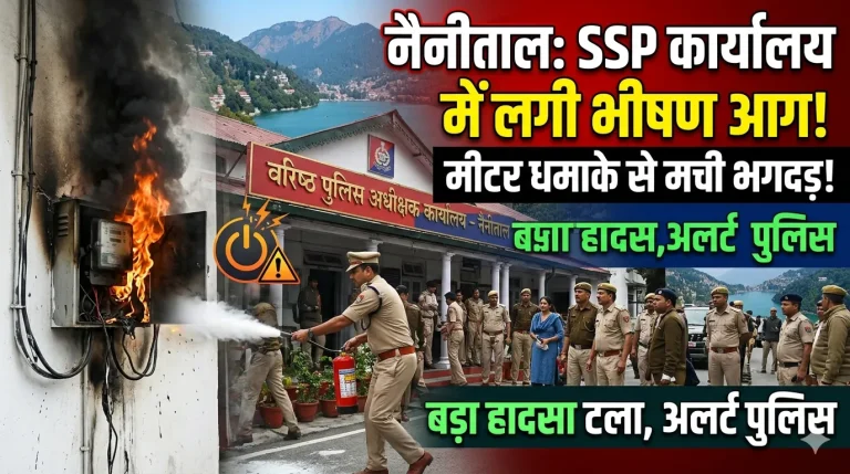 नैनीताल: SSP कार्यालय में लगी आग से मची अफरा-तफरी, बड़ा हादसा टला