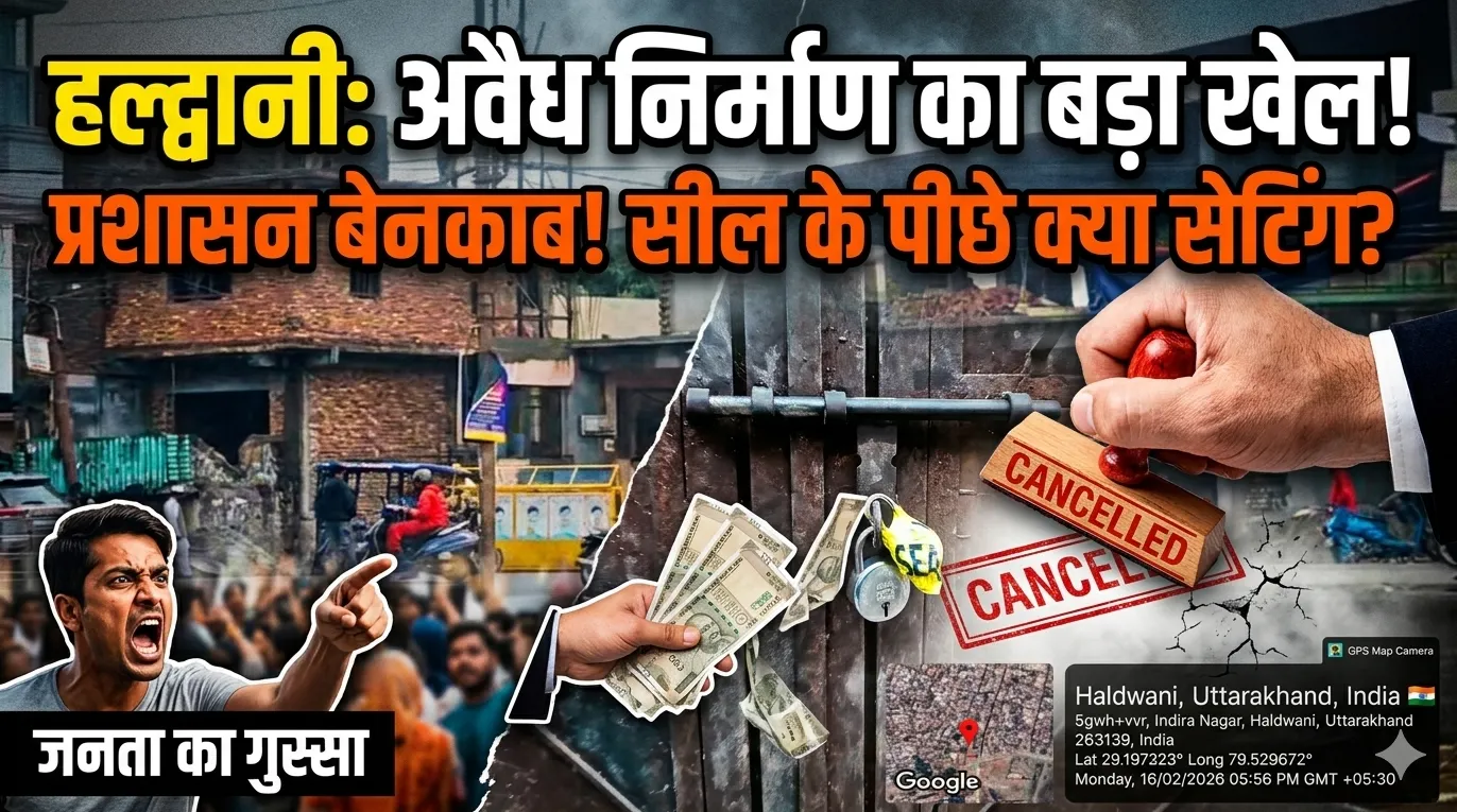हल्द्वानी में अवैध निर्माण का खेल! प्रशासन पर उठे बड़े सवाल ?