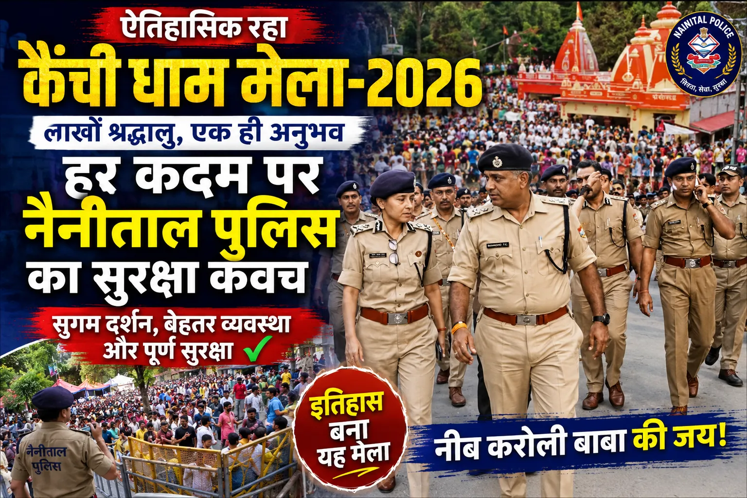जब आस्था का सैलाब उमड़ा, तब ढाल बनकर खड़ी रही नैनीताल पुलिस