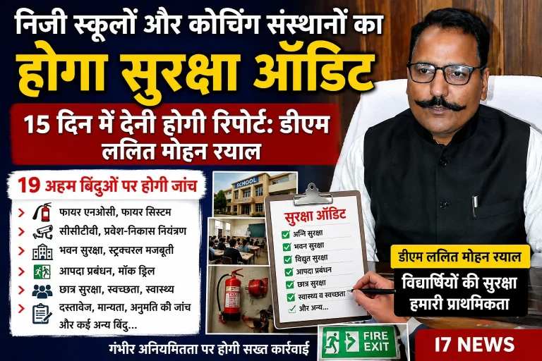 निजी स्कूलों और कोचिंग संस्थानों का होगा सुरक्षा ऑडिट, 15 दिन में देनी होगी रिपोर्ट