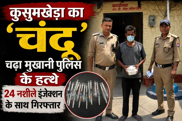 कुसुमखेड़ा का चंदू चढ़ा मुखानी पुलिस के हत्थे 24 नशीले इंजेक्शन के साथ गिरफ्तार