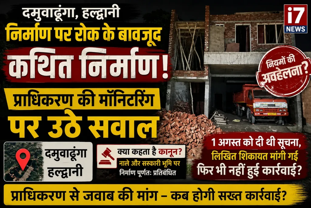 दमुवाढूंगा में निर्माण पर रोक के बावजूद कथित निर्माण, प्राधिकरण की मॉनिटरिंग पर उठे सवाल